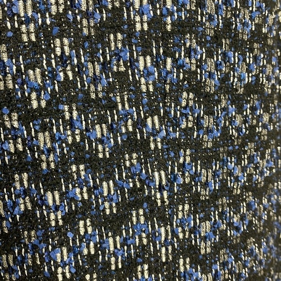 DONCASTER Women’s Blue Tweed Jacket - Sz 14 Ruffle Collar Career - Picture 9 of 12